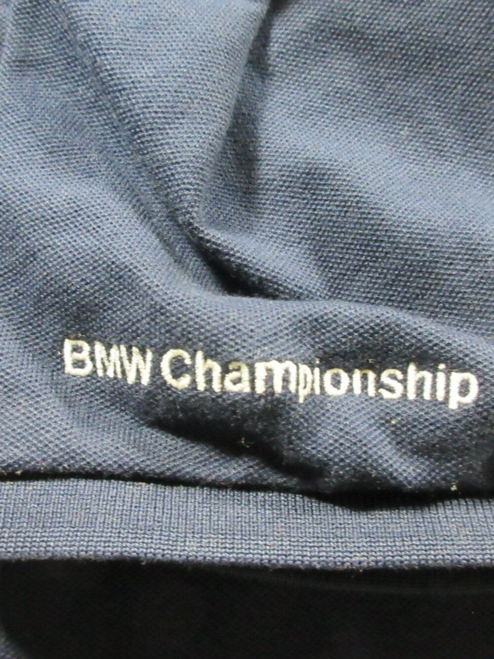 Ralph Lauren Golf womens navy big gold pony tailored BMW Championship polo L - Picture 5 of 5